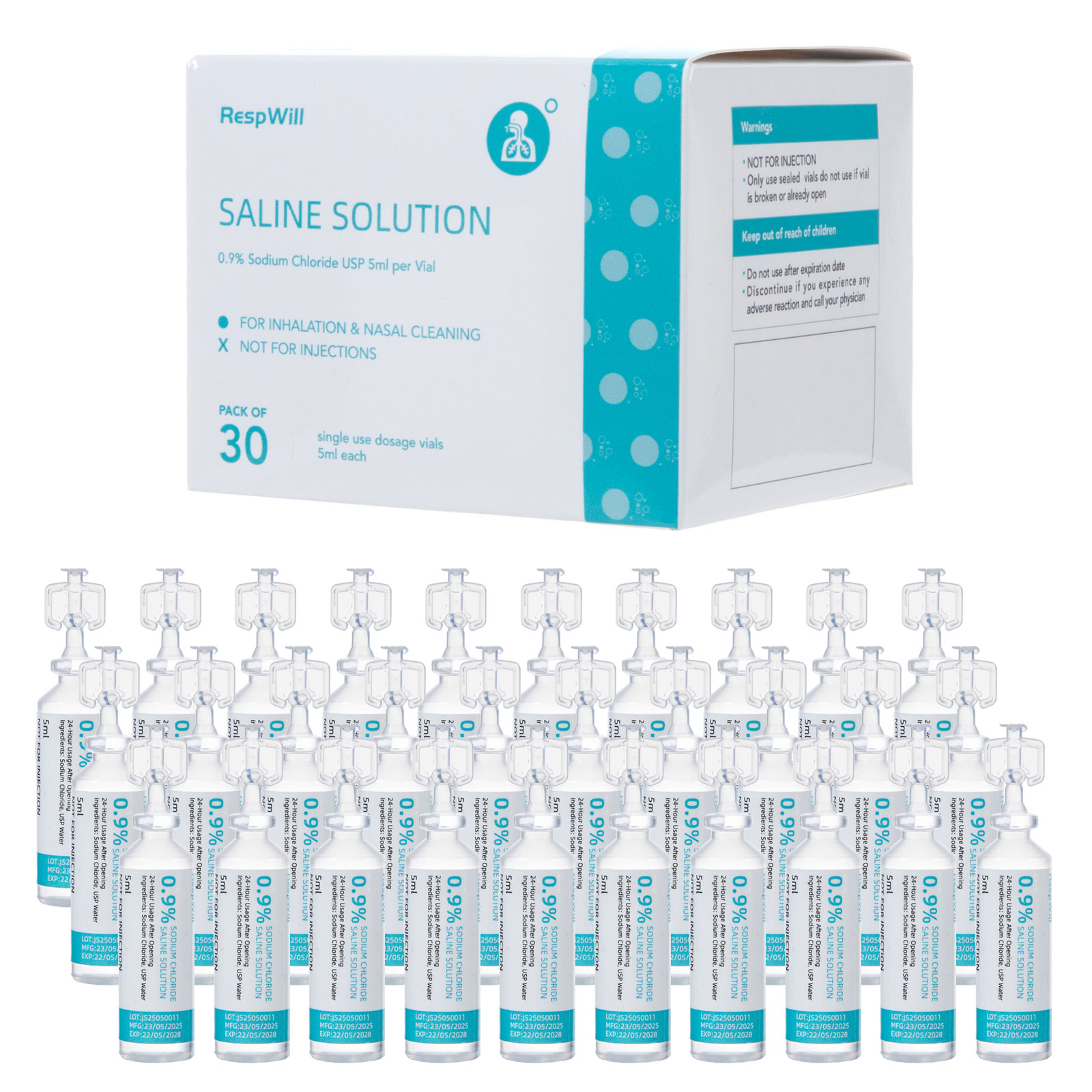 0.9% saline cleaning solution, ready to use for daily, 15ml each, 20 per box 0.9% saline cleaning solution, ready to use for daily, 15ml each, 20 per box